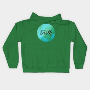 Earth Illustration Hand drawn Kids Hoodie